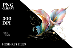 Glossy Calla Lily, Abstract PNG Product Image 2