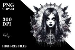 High Detail Gothic Girl PNG Product Image 3