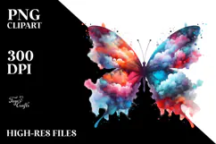 Colorful Butterfly Silhouettes PNG Product Image 2
