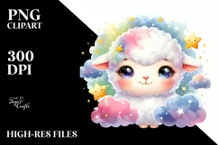 Colorful Dall Sheep with Stars | Clipart Product Image 3