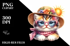 Colorful Cute Baby Kitten Clipart Product Image 3