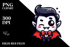 Silly Cartoon Vampire PNG Product Image 2