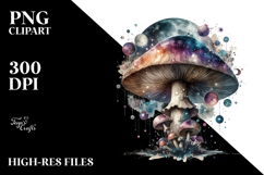 Magical Celestial Mushroom Watercolor PNG Product Image 2