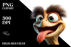 Goofy Cartoon Turtle Transparent PNG Product Image 2