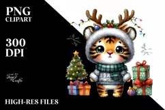 Expressive Baby Tiger Watercolor PNG Product Image 3