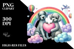 Cute Rainbow between Clouds PNG Product Image 2