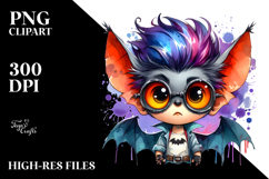 Crazy Bat Boy with Cool Hair PNG Product Image 2
