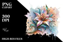 Colorful Lily Abstract Clipart Product Image 3