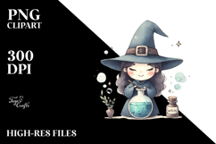 Vintage Funny Witch PNG Product Image 2
