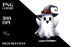 Wimsical Ghost Haloween Clipart Product Image 3