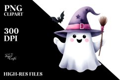 Wimsical Ghost Haloween Clipart Product Image 1