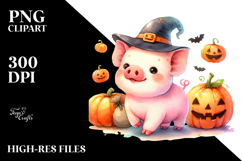 Simple Watercolor Halloween Pig, 20 oz Tumbler Product Image 2