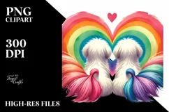 Cute Maltese with Heart PNG Product Image 2