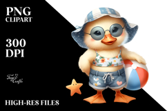 Digital Watercolor Baby Duck, Transparent PNG Product Image 2