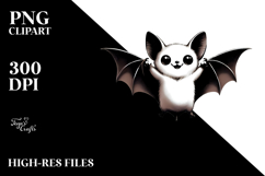 Funny Simple Bat Digital Painting PNG Product Image 2