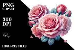 Rose Shaped Like Heart PNG Product Image 2