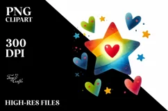 Simple Digital Half Moon with Blood and Hearts PNG Product Image 2