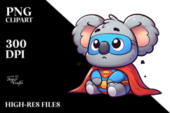 Despairing Koala Cartoon PNG Product Image 2