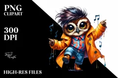 Cute Baby Owl Dancing PNG Product Image 3