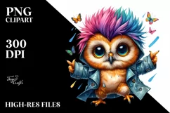 Cute Baby Owl Dancing PNG Product Image 3