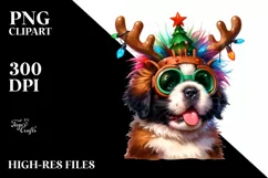 a Colorful Saint Bernard with Crazy Haircut Product Image 1