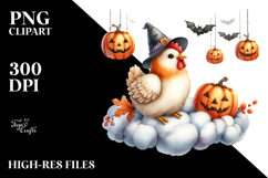 Chicken with Party Hat, Halloween PNG Product Image 2