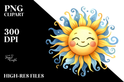 Very Simple Smiling Sun PNG Product Image 2