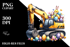 Funny Easter Excavator, PNG Product Image 2