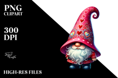 Detailed Valentines Gnome PNG Product Image 2