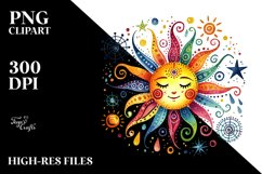 Colorful Whimsical Sun PNG Product Image 2