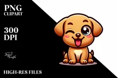 Colorful Cartoon Labrador Retriever | Clipart Product Image 3