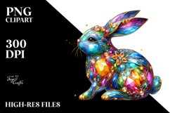 Colorful Bunny PNG Product Image 2