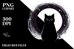 Funny Black Cat PNG Product Image 2