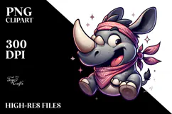 Goofy Cartoon Monkey with Bandana PNG Product Image 2