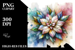 Detailed Vibrant Gardenia Watercolor PNG Product Image 2