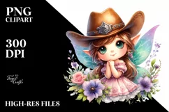 Colorful Cute Fairy Cowboy Hat | Clipart Product Image 3