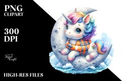 Cute Watercolor Unicorn | Clipart Product Image 1