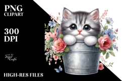 Cute Baby Cat Watercolor, Transparent PNG Product Image 2