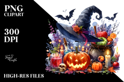 Vibrant Witch for Halloween Drawing | Sublimation | Clipart Product Image 2
