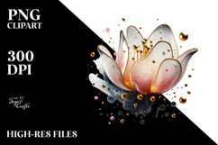 Abstract Glossy Tulip Flower PNG Product Image 2