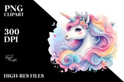 Colorful Pastel Baby Unicorn Clipart Product Image 3