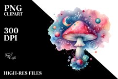 Magical Celestial Mushroom Watercolor Splash | Sublimation | Product Image 1