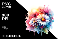 Vibrant Abstract with Glossy Daisy Petals | Sublimation | Product Image 2