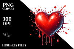 Red Glossy Heart PNG Product Image 2