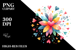 Colorful Boho Flower PNG Product Image 2