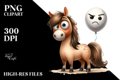 Funny Horse Contempt | Sublimation Clipart Product Image 2