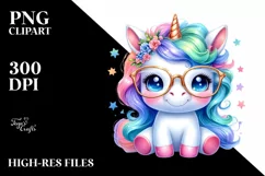 Cute Baby Unicorn es PNG Product Image 1