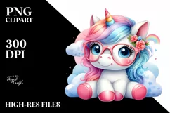 Cute Baby Unicorn es PNG Product Image 1