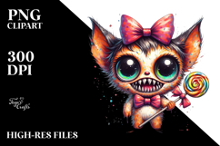 Funny Mini Banshee with Lollipop, PNG Product Image 2
