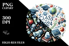 Class of 2024 Watercolor Graduation Frame | Sublimation | Product Image 1